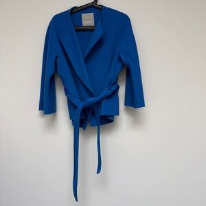 Ports 1961 Sleek Belted Wrap Blazer in royal blue